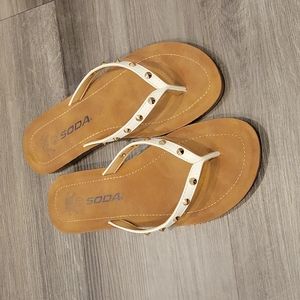 Gold Studded Flip Flops